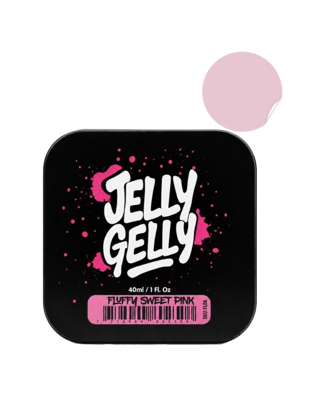 Jelly Gelly Sweet pink self levelling gel Fluffy 40ml TPO/HEMA FREE