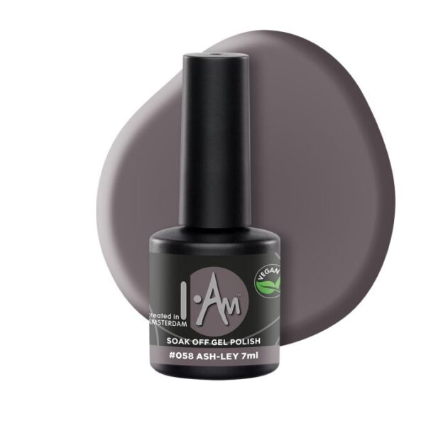 I.Am Gel Polish – gelinis lakas #058 – Ash-ley, 7ml.