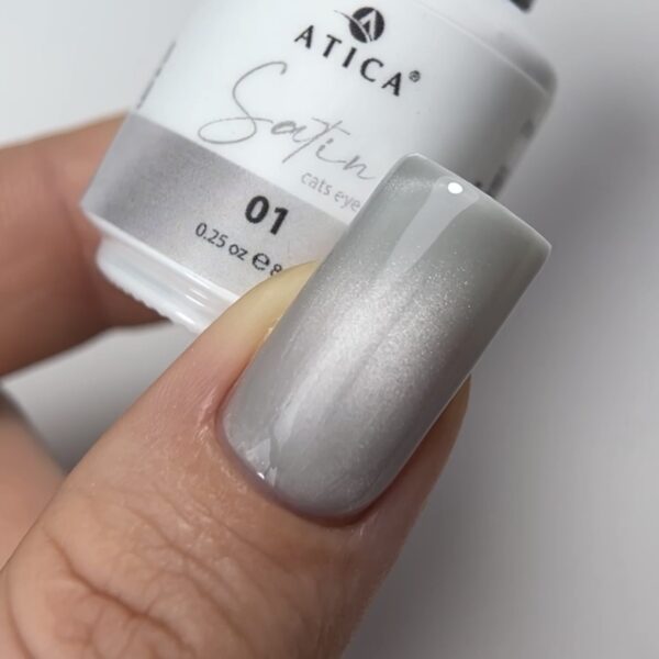 Atica Gel Polish SATIN Cats Eye 01 7.5 ml - Image 2