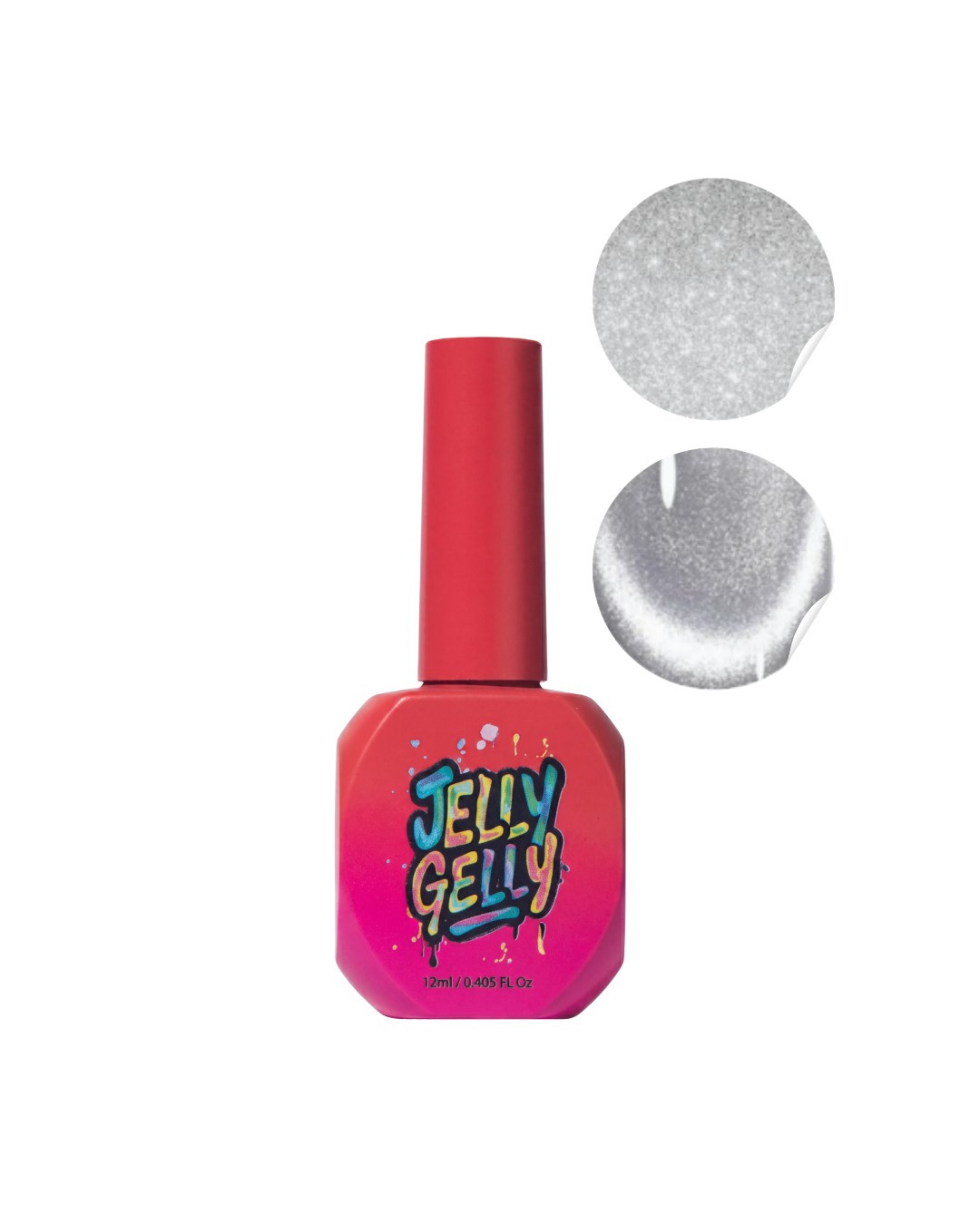 Jelly Gelly Top Coat Silver Glaze 12ml TPO/HEMA FREE
