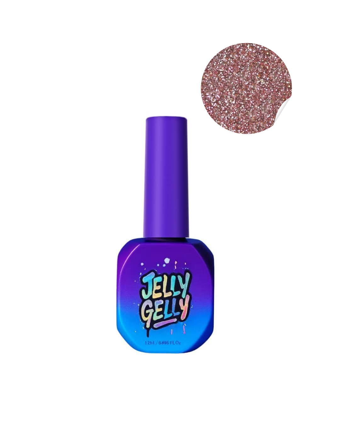Gelinis lakas Jelly Gelly Glitter Champagne Witch