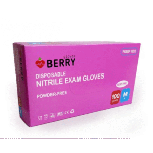 Vienkartinės pirštinės BERRY rožinės M (100 vnt.) [PNBRP10015]