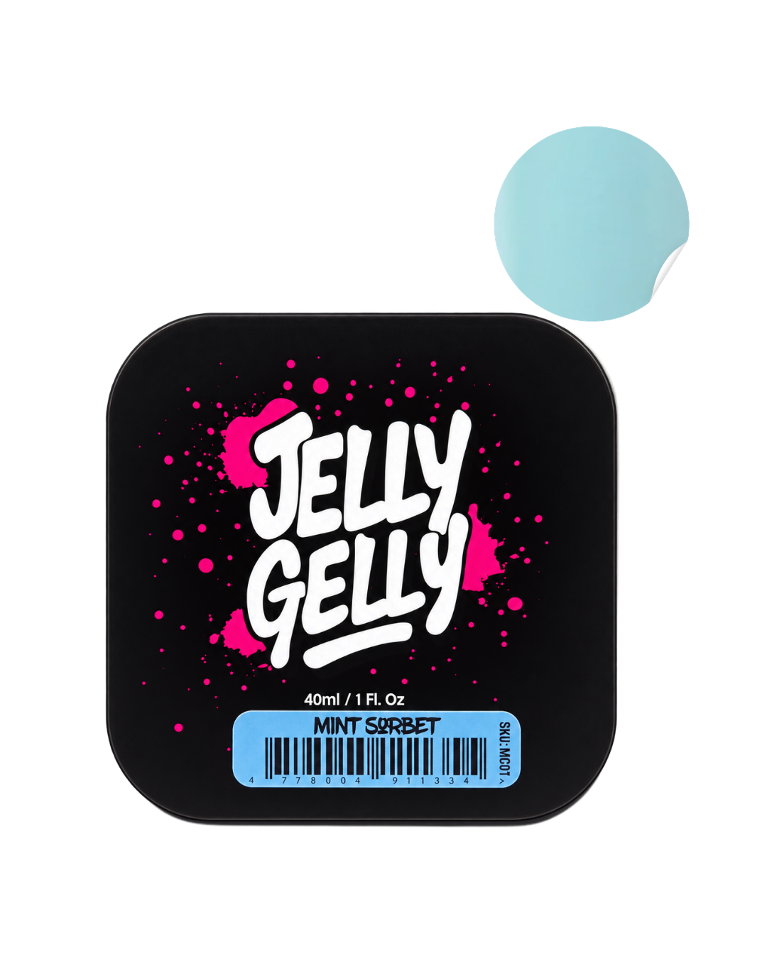 Savaime išsilyginantis gelis Jelly Gelly Macarons Mint Sorbet 40ml TPO/HEMA Free