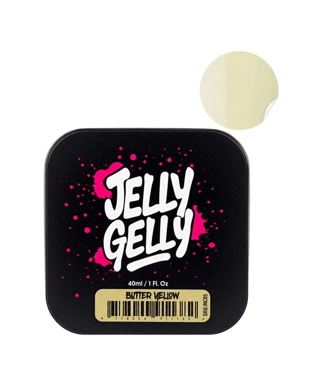 Savaime išsilyginantis gelis Jelly Gelly Macarons Butter Yellow 40ml TPO/HEMA Free