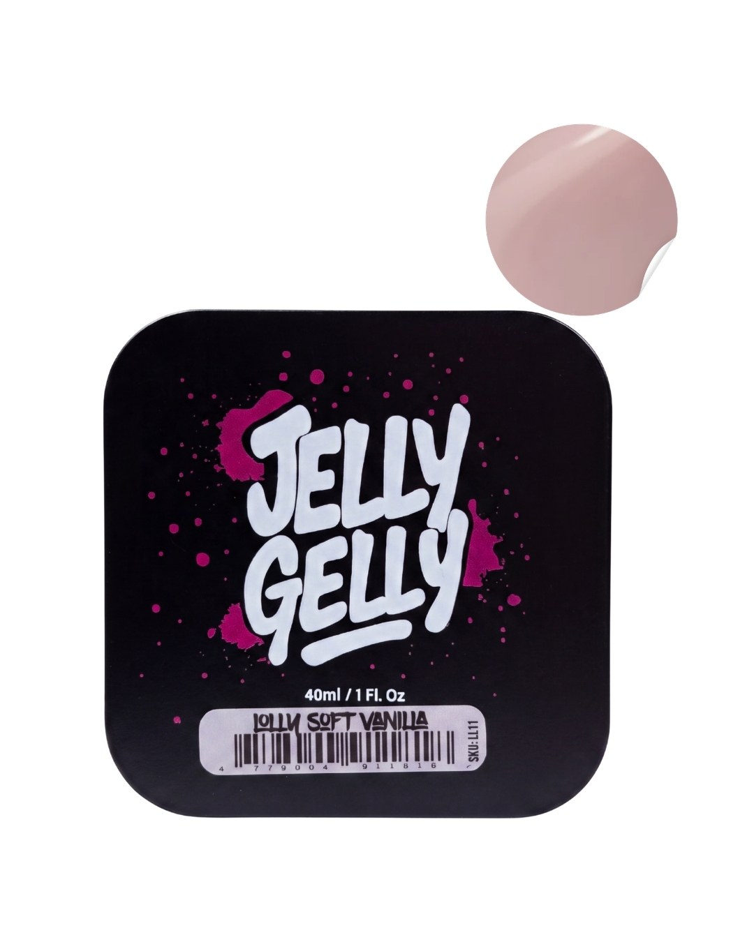 Savaime išsilyginantis gelis Jelly Gelly Lolly Soft Vanilla 40ml TPO/HEMA Free