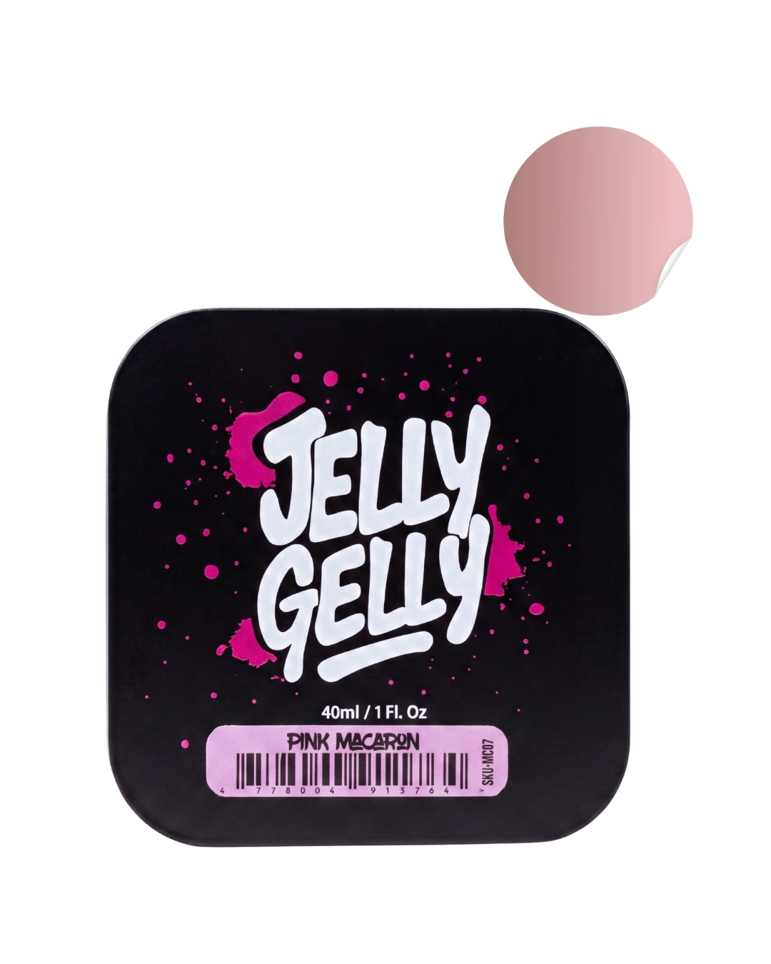 Savaime išsilyginantis gelis Jelly Gelly Macarons Pink Macaron 40ml TPO/HEMA Free