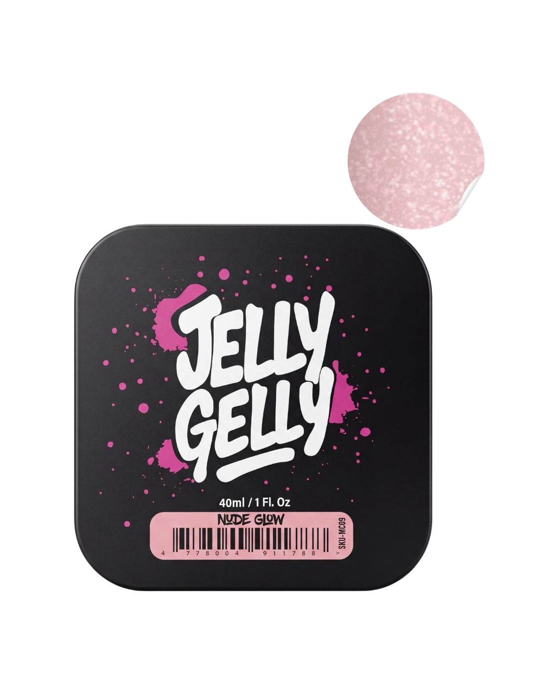 Savaime išsilyginantis gelis Jelly Gelly Macarons Nude Glow 40ml TPO/HEMA Free