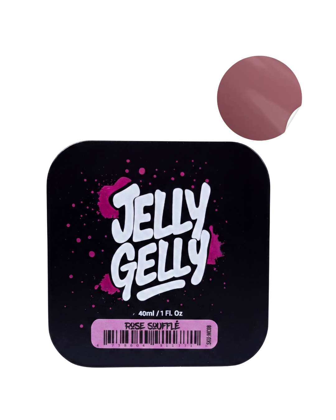 Savaime išsilyginantis gelis Jelly Gelly Macarons Rose Souffle 40ml TPO/HEMA Free