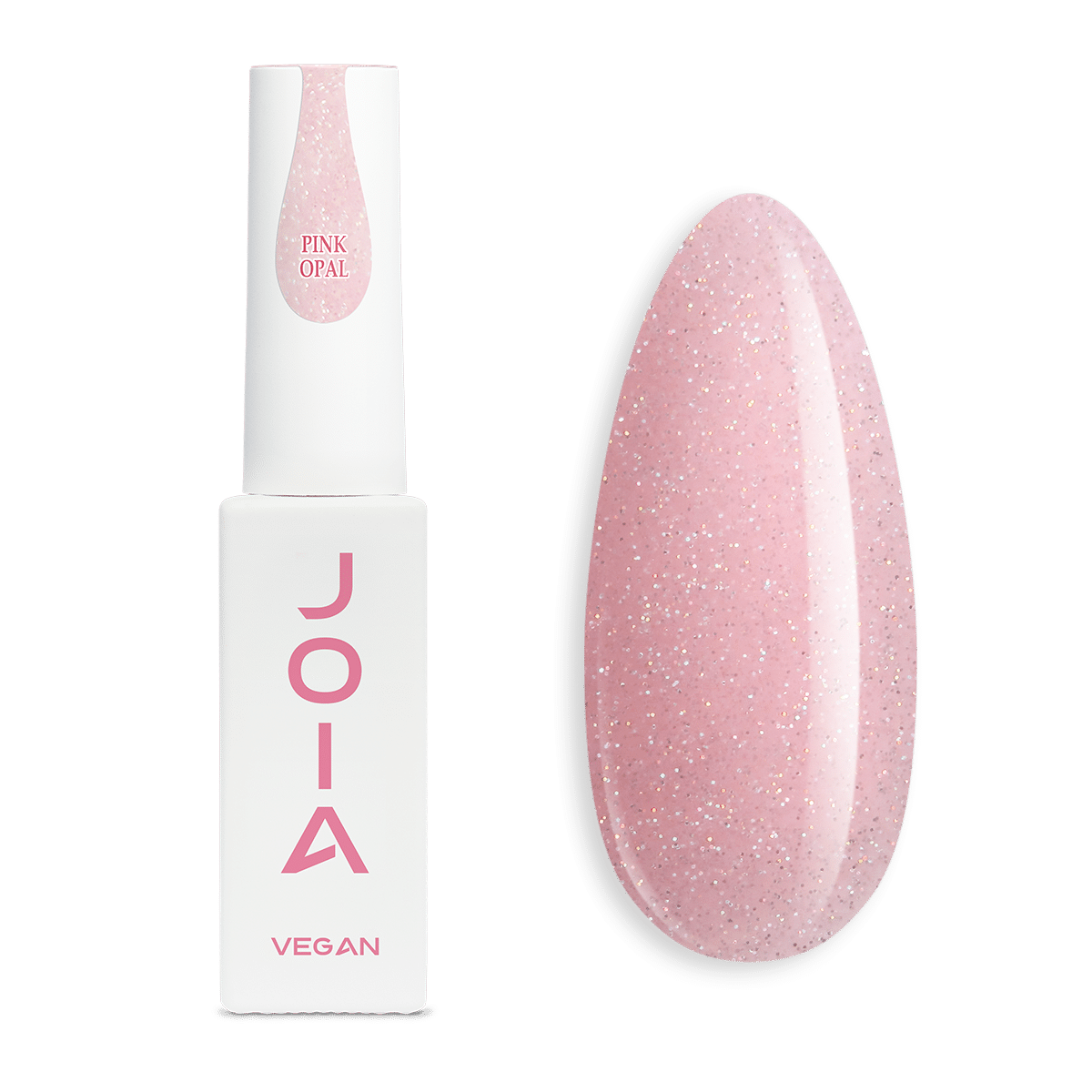 Kamufliažinis viršutinis sluoksnis JOIA vegan Pink Opal TOP No Wipe, 8ml.