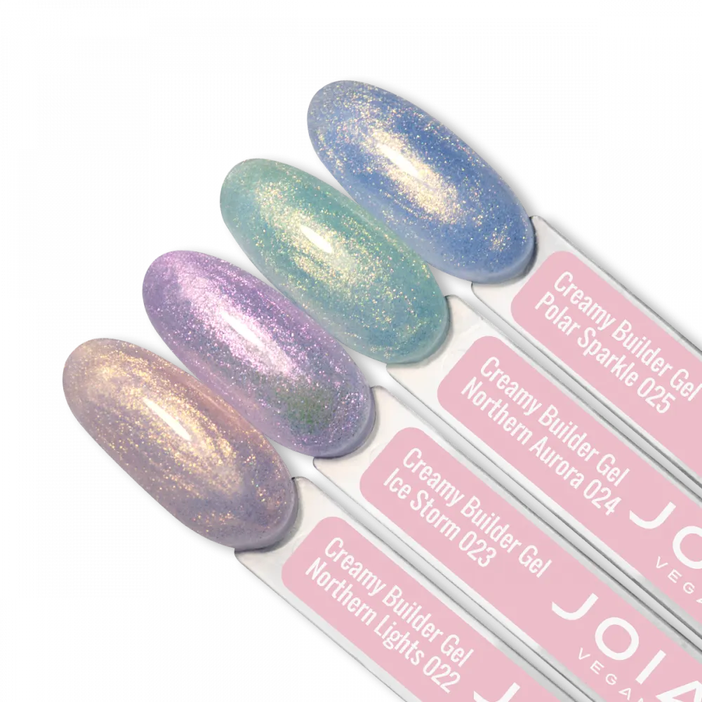 Statybinis gelis JOIA vegan Creamy Builder Gel JOIA vegan, 025 Polar Sparkle, 15ml. - Image 2